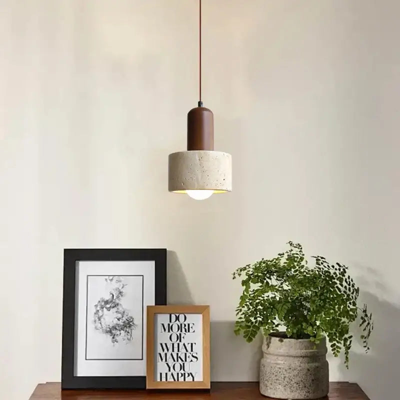 Minimalist brown & off-white decorbites led hanging lamp kitchen