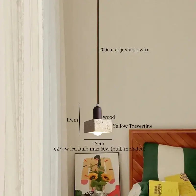 Minimalist brown & off-white decorbites led hanging lamp kitchen