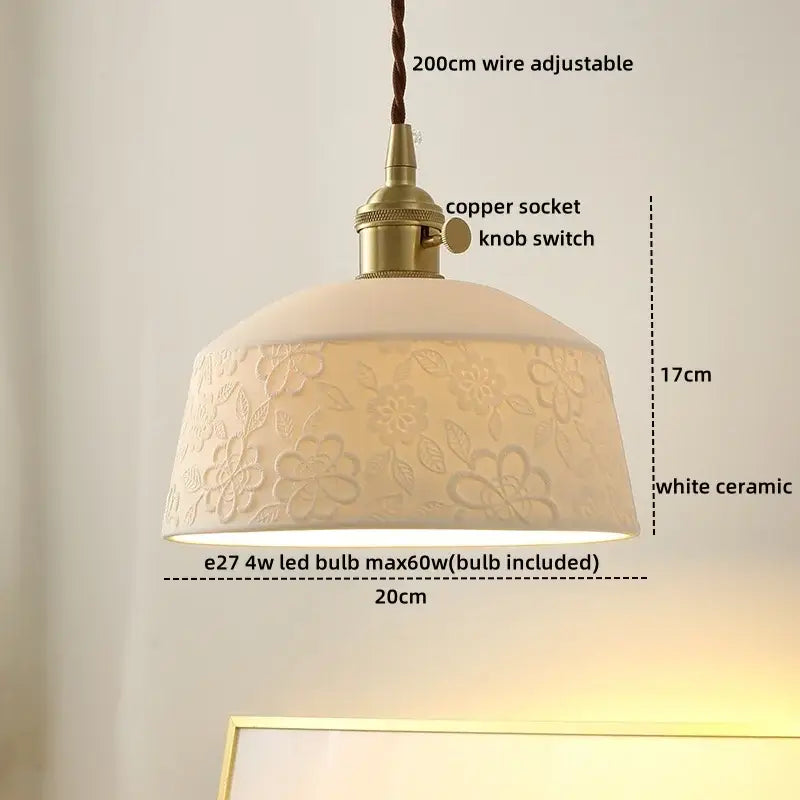 Modern brass and glass decorbites led hanging lamp bedroom light
