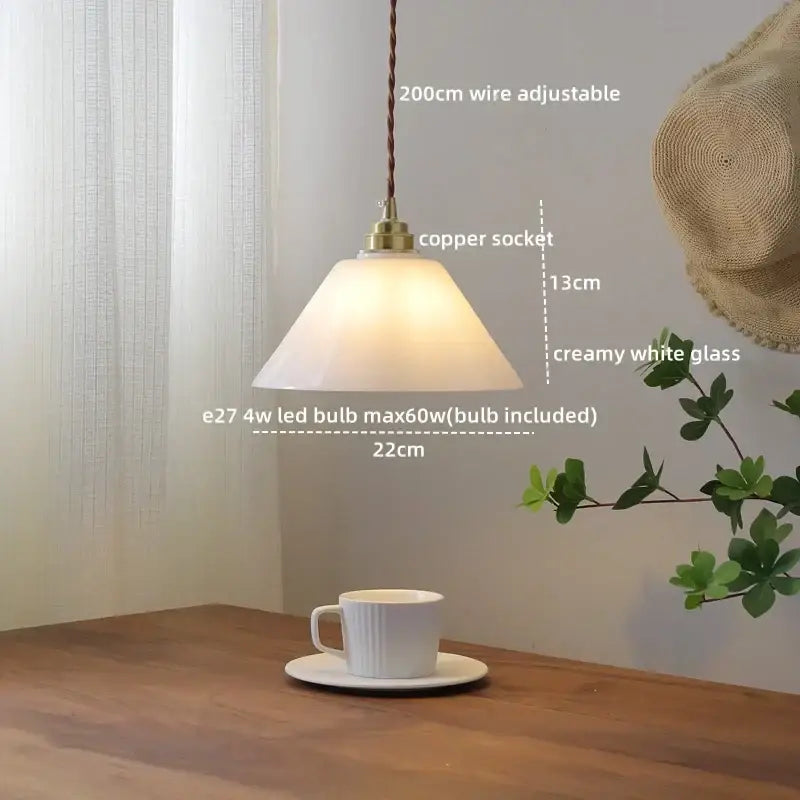 Modern brass and glass decorbites led hanging lamp bedroom light