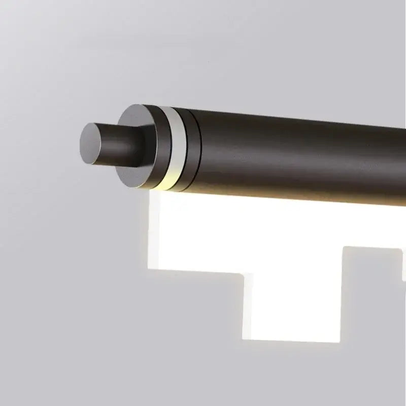Modern gold linear led hanging lamps for dining room