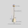 Modern travertine and wood hanging pendant light living room