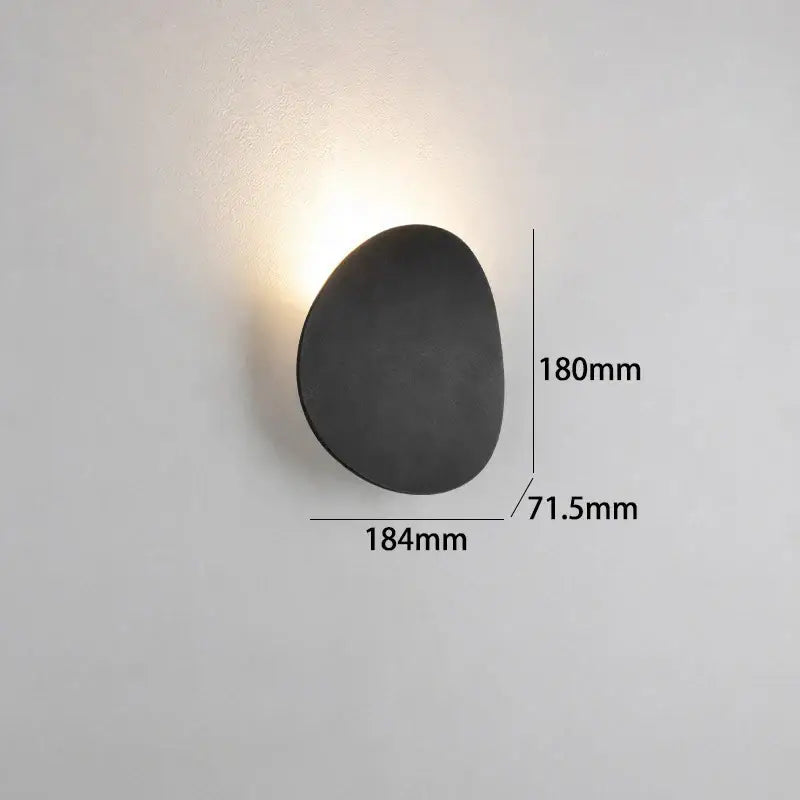 Minimalist gold circular led indoor wall lamp bedroom sconce