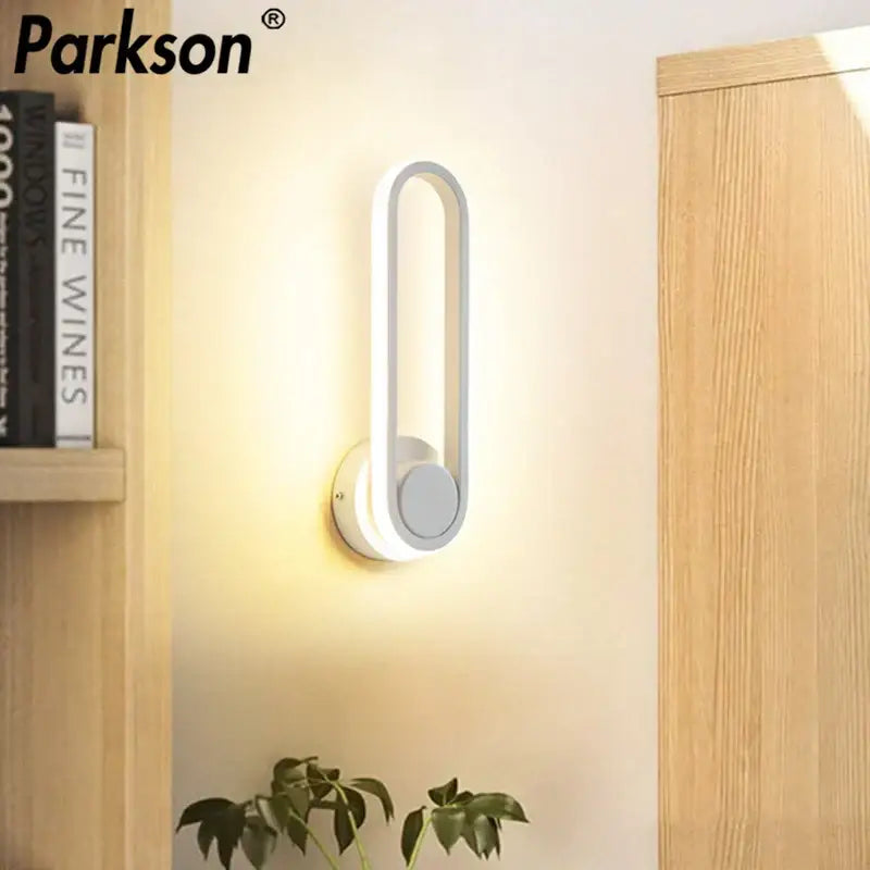 Modern minimalist white led indoor wall sconce bedroom light