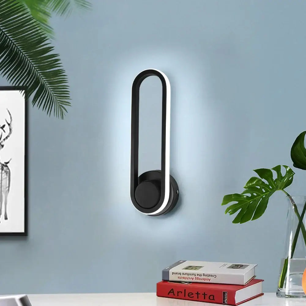 Modern minimalist white led indoor wall sconce bedroom light