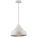 Minimalist white and wood led industrial pendant lamp for living room