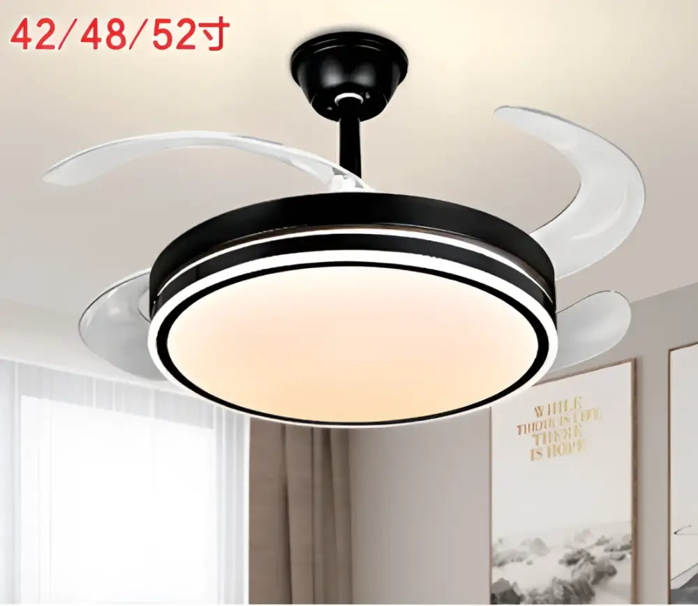 Modern led invisible fan lamp for bedroom and living room