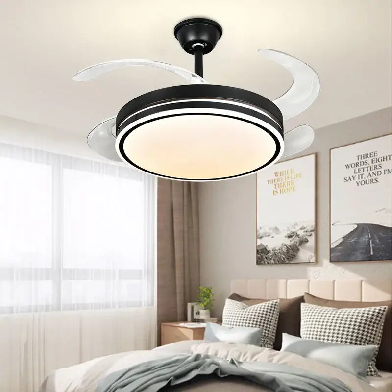 Modern led invisible fan lamp for bedroom and living room