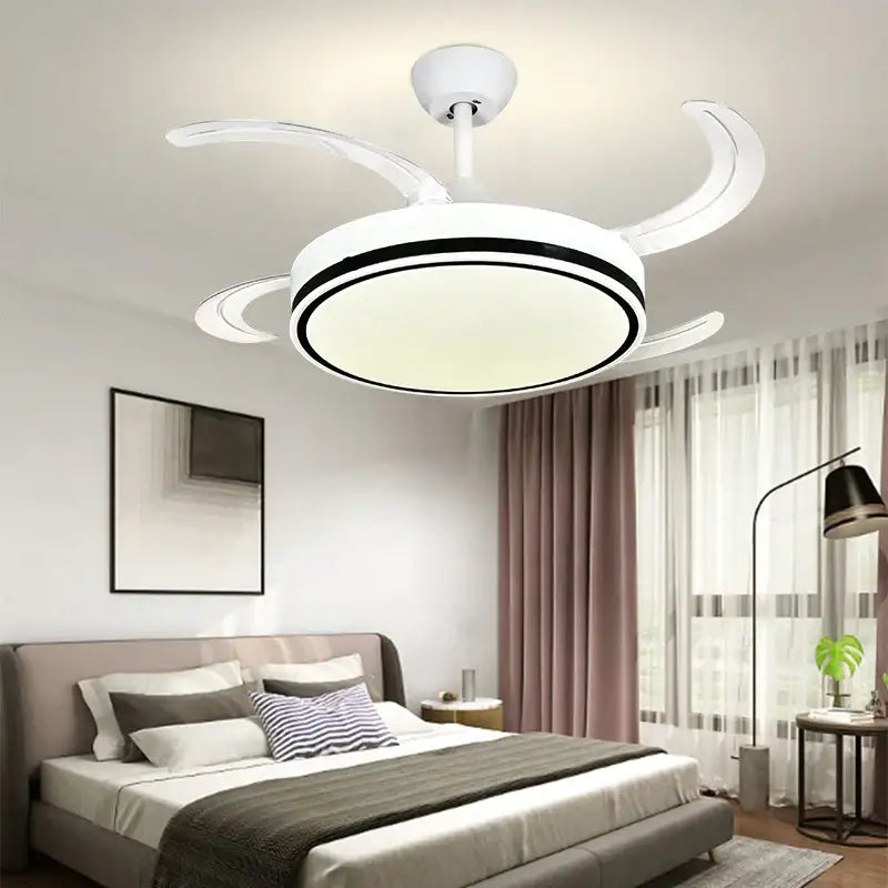 Modern led invisible fan lamp for bedroom and living room