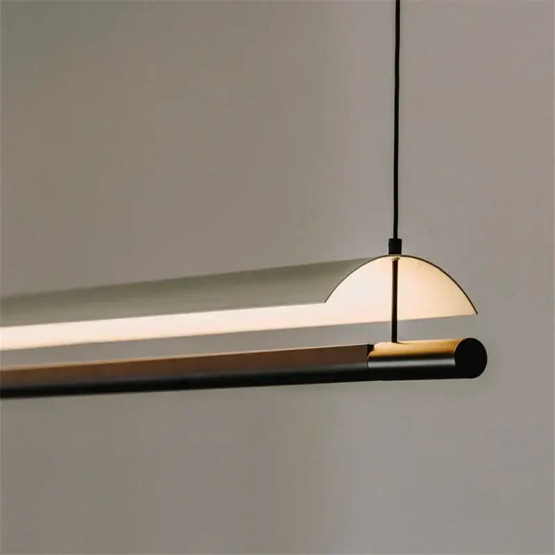 Modern black led iron art chandelier – office minimalist light
