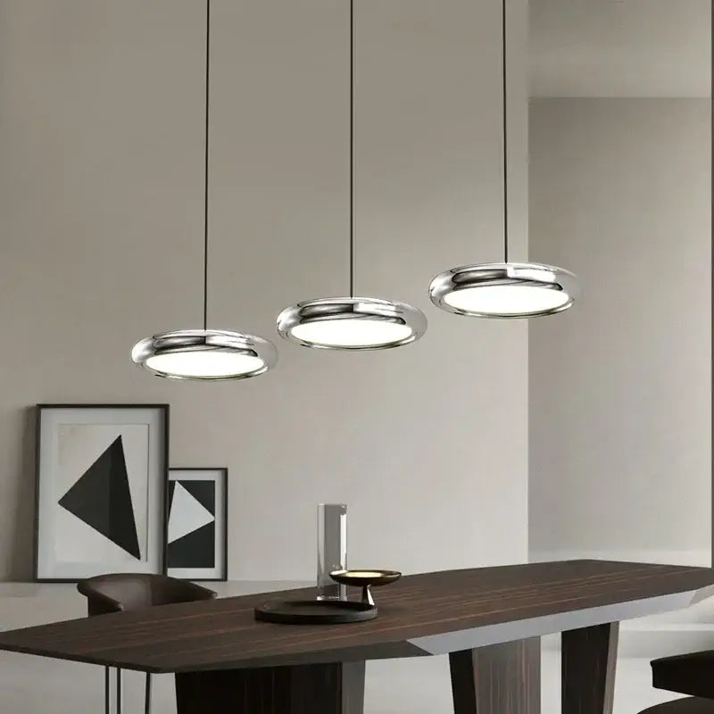 Modern chrome led iron pendant chandelier dining room light