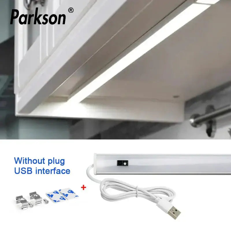 Sleek white decorbites led kitchen cabinet light with motion sensor