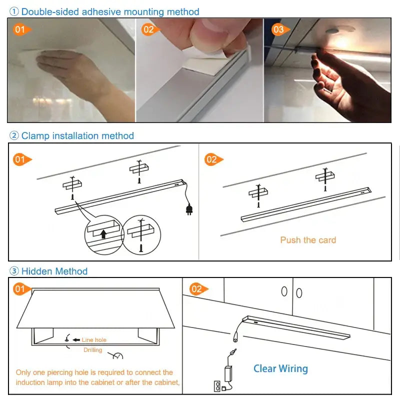 Sleek white decorbites led kitchen cabinet light with motion sensor