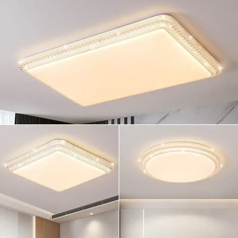 Modern crystal led luxury ceiling light for living room decor