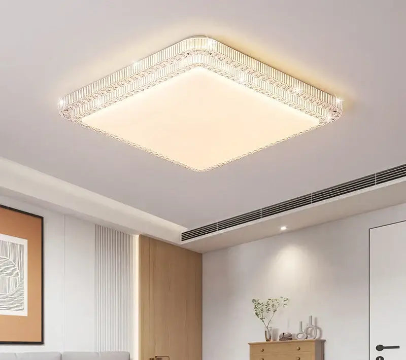 Modern crystal led luxury ceiling light for living room decor