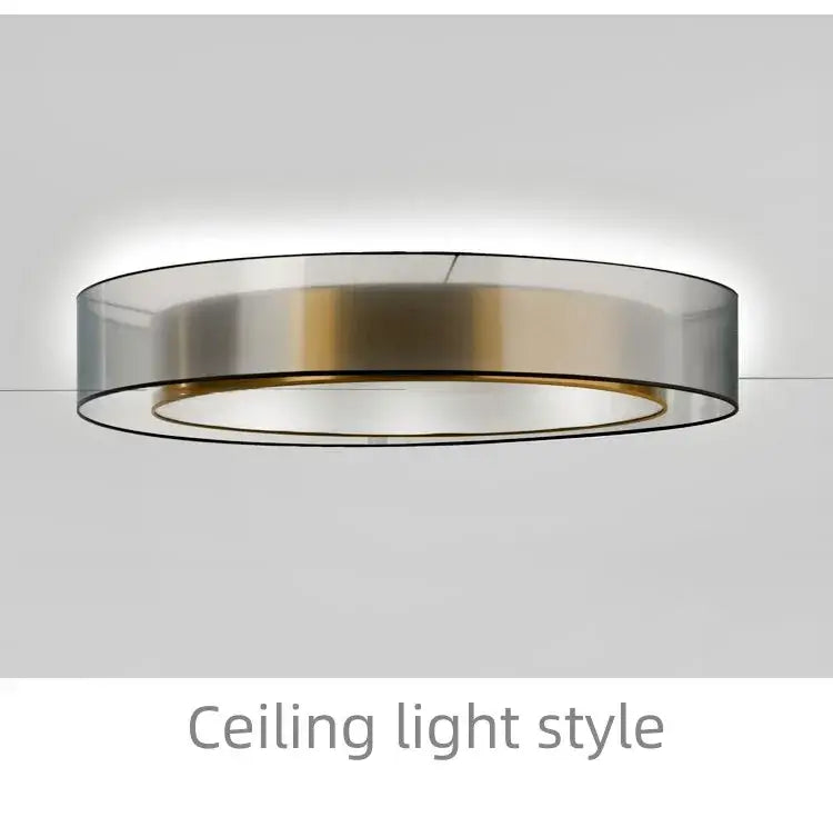 Modern led luxury chandelier circular glass pendant bedroom light