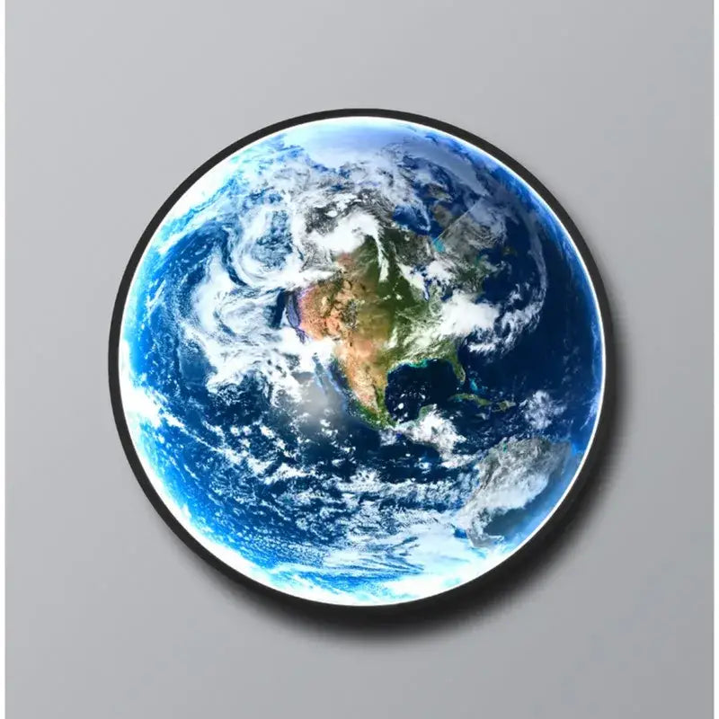 Realistic luxury earth wall lamp for living room art decor