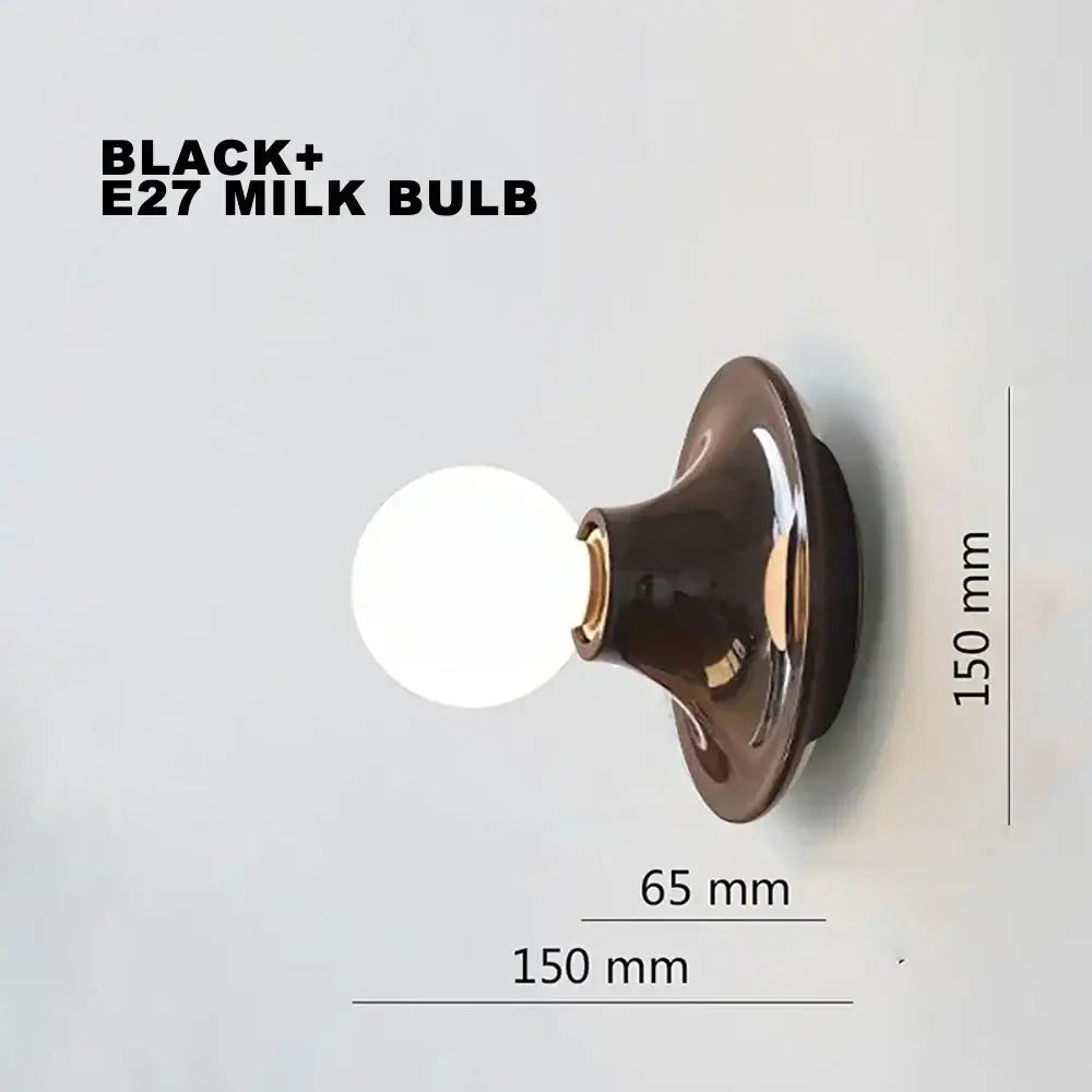 Retro ceramic led macaron wall lamp bedroom sconce lighting