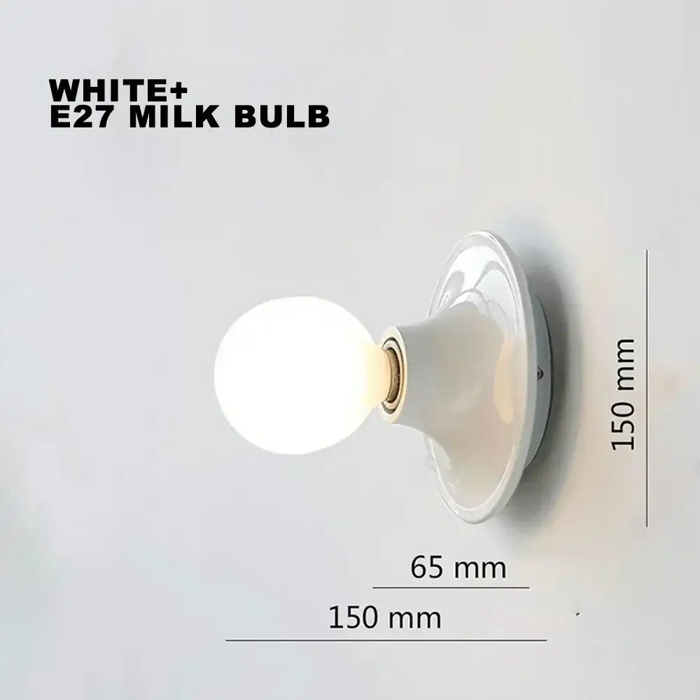 Retro ceramic led macaron wall lamp bedroom sconce lighting