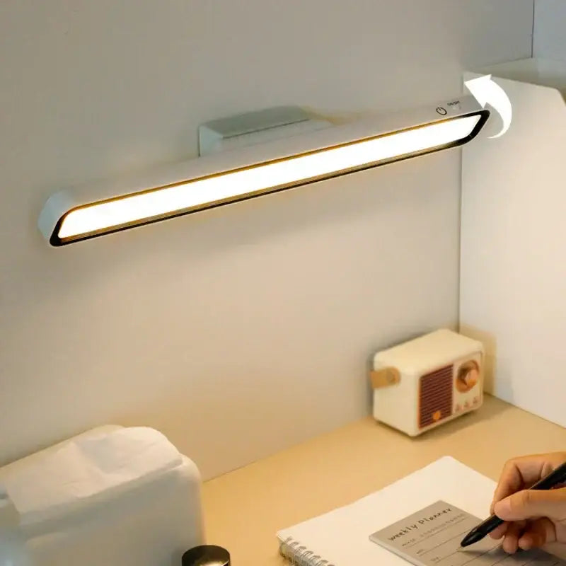 Minimalist white & black magnetic desk lamp bedroom reading light