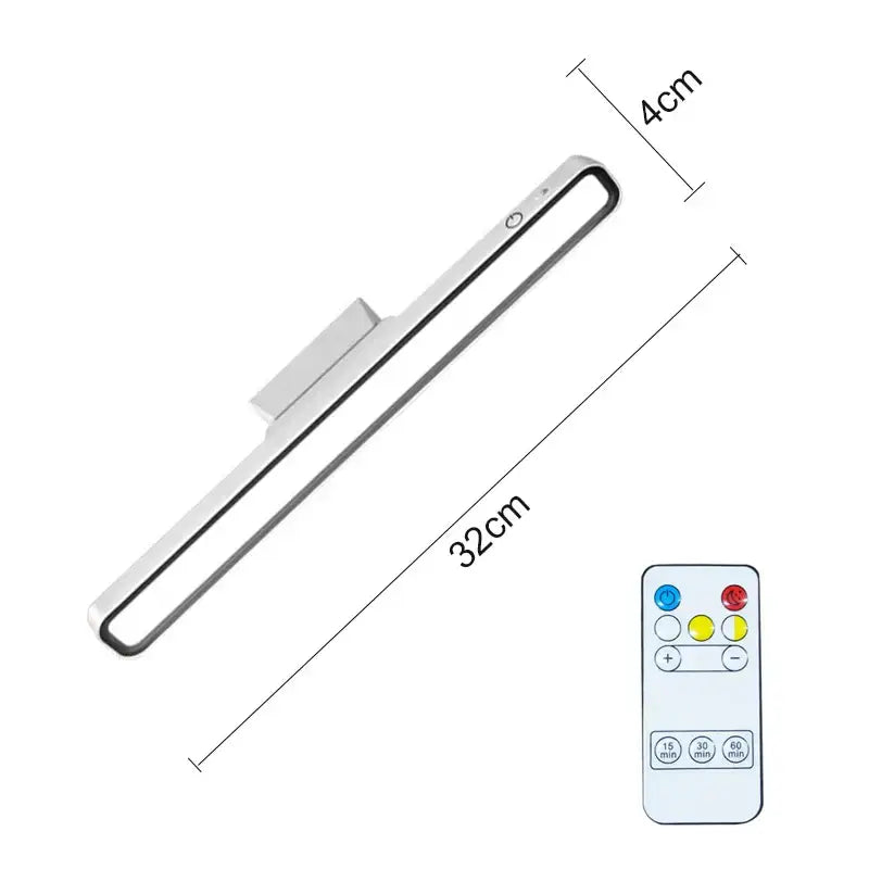 Minimalist white & black magnetic desk lamp bedroom reading light