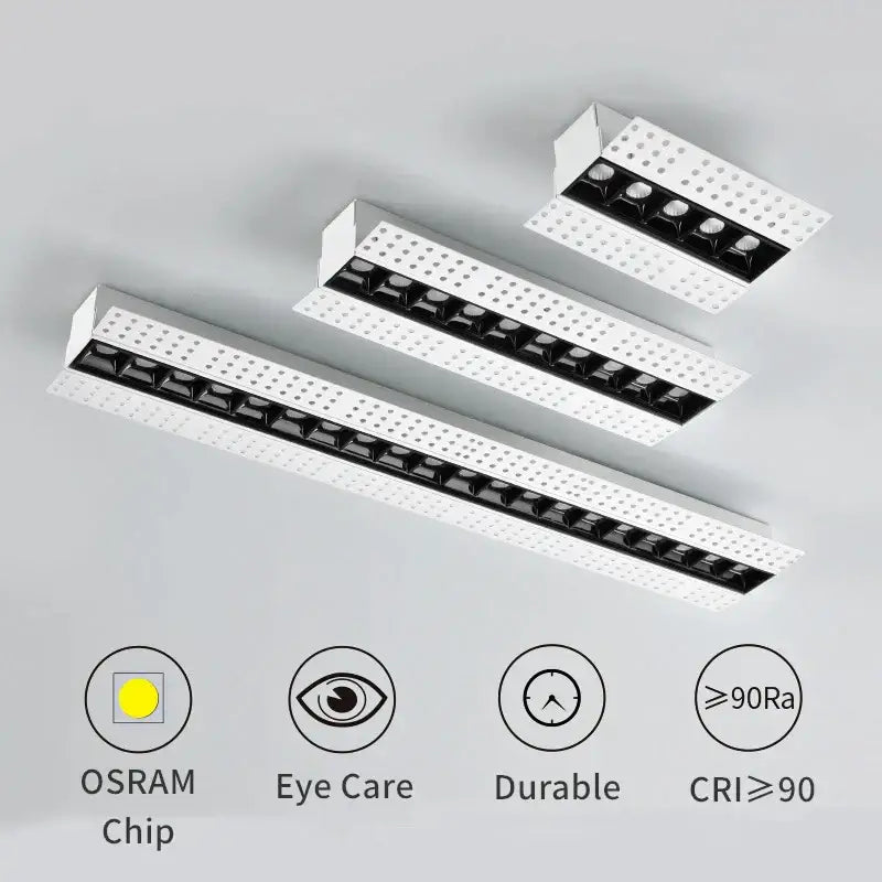 Modern silver and black led magnetic downlight living room linear spot