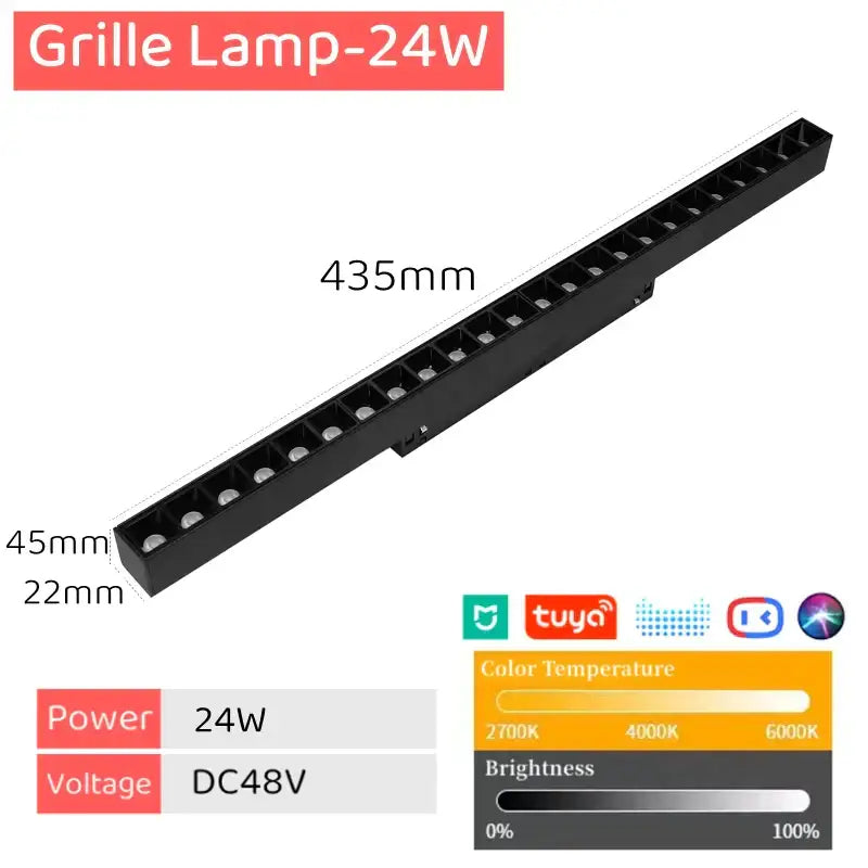 Modern black & white decorbites led magnetic track light living room