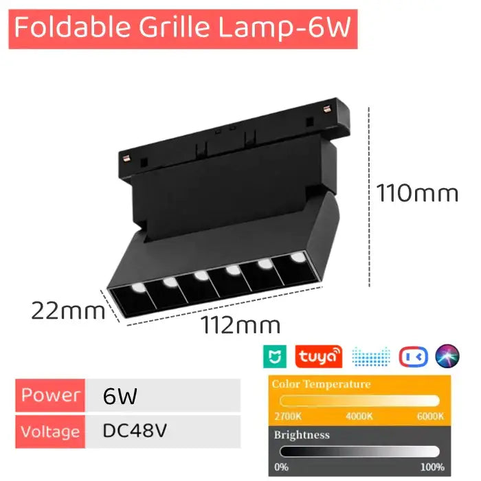 Modern black & white decorbites led magnetic track light living room