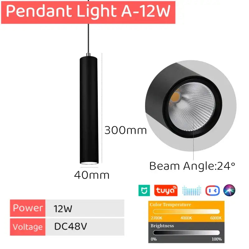 Modern black & white decorbites led magnetic track light living room