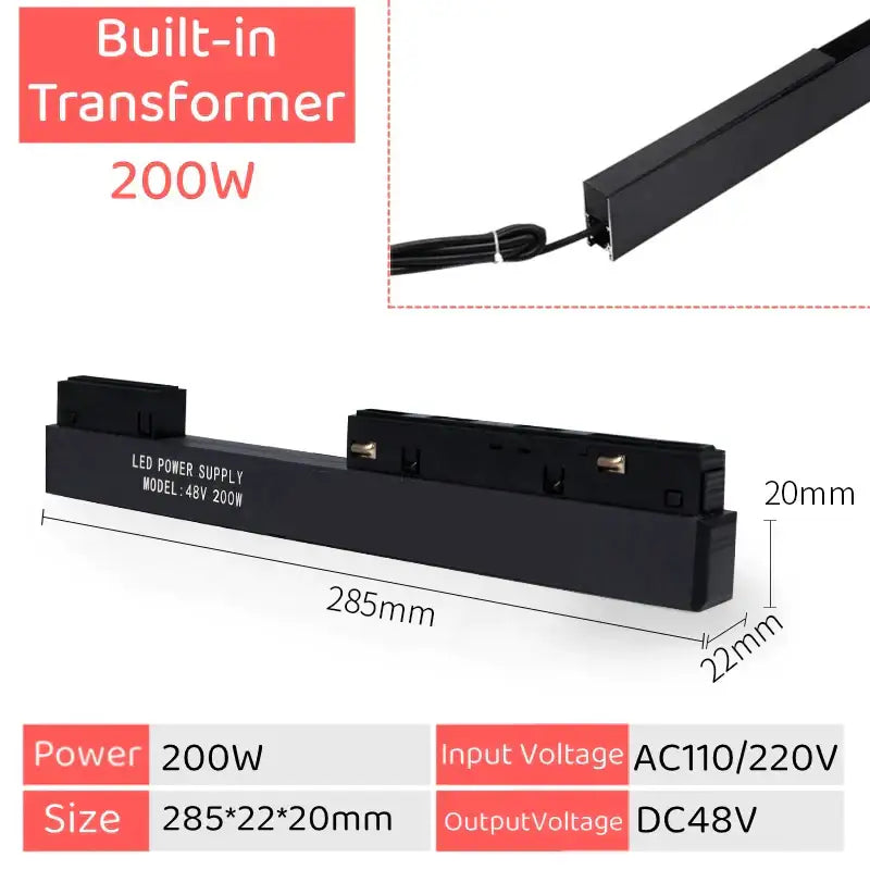 Modern black & white decorbites led magnetic track light living room