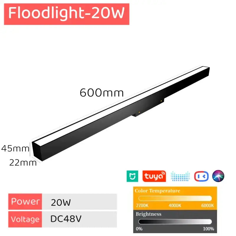 Modern black & white decorbites led magnetic track light living room