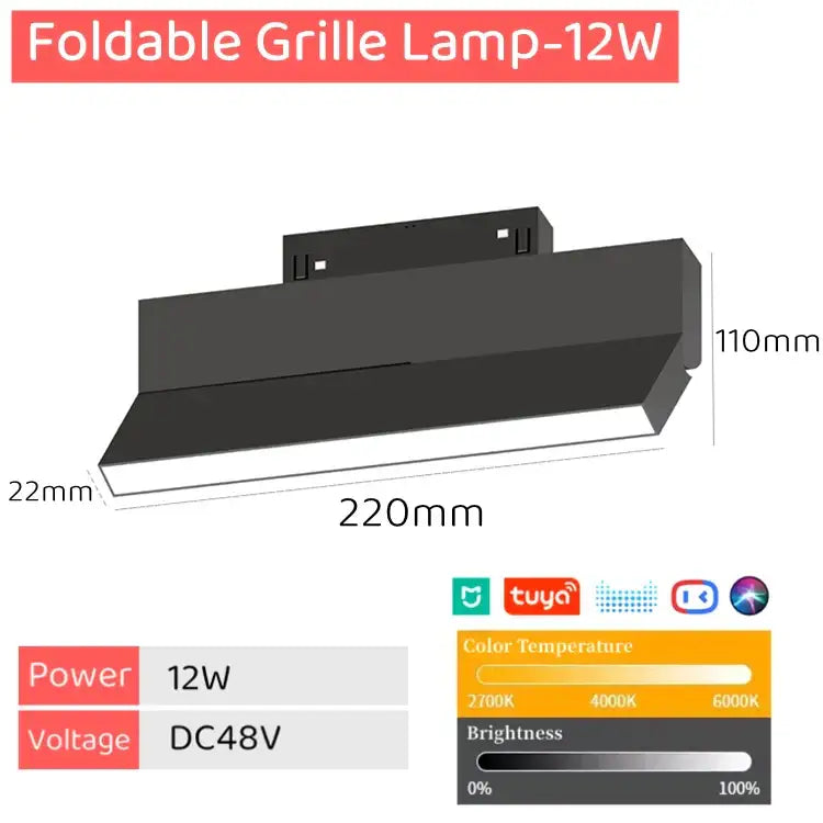 Modern black & white decorbites led magnetic track light living room