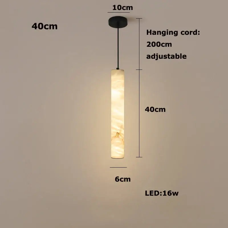 DecorBites™ LED Marble Hanging Lamps - White Alabaster