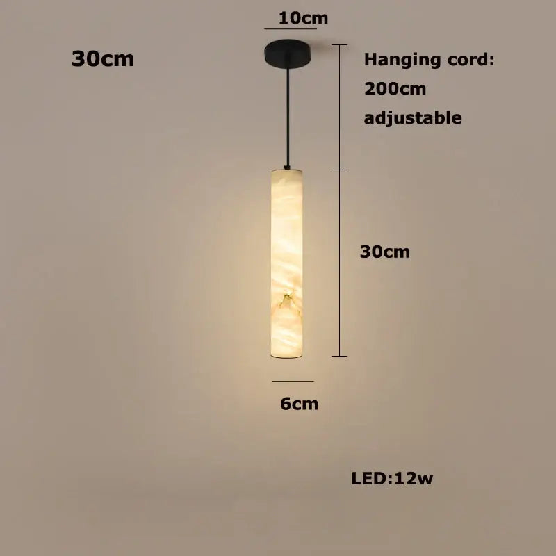 DecorBites™ LED Marble Hanging Lamps - White Alabaster