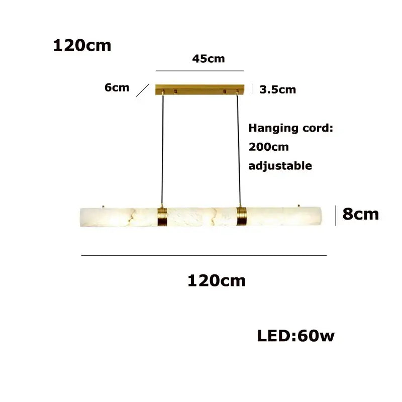 DecorBites™ LED Marble Hanging Lamps - White Alabaster
