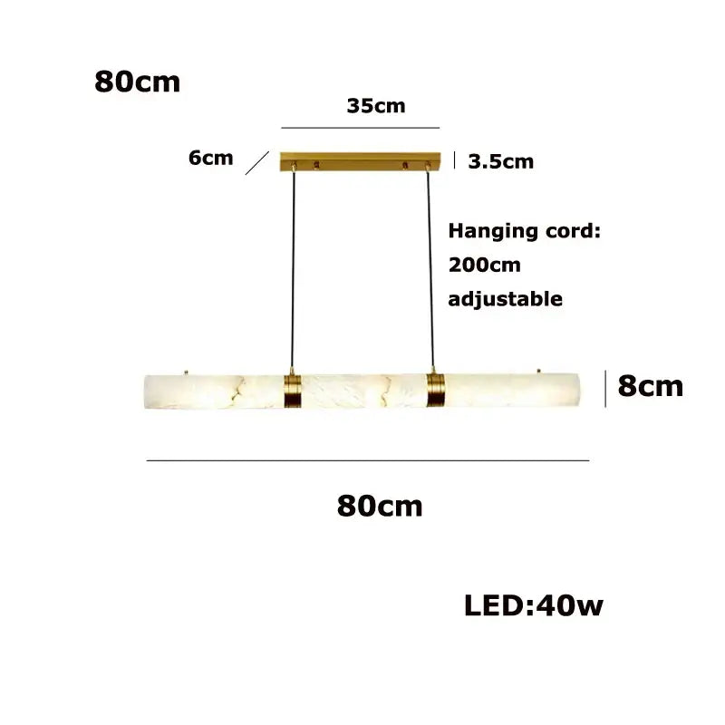 DecorBites™ LED Marble Hanging Lamps - White Alabaster