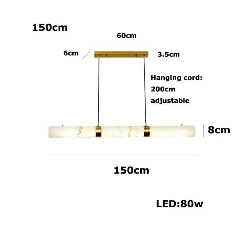 DecorBites™ LED Marble Hanging Lamps - White Alabaster