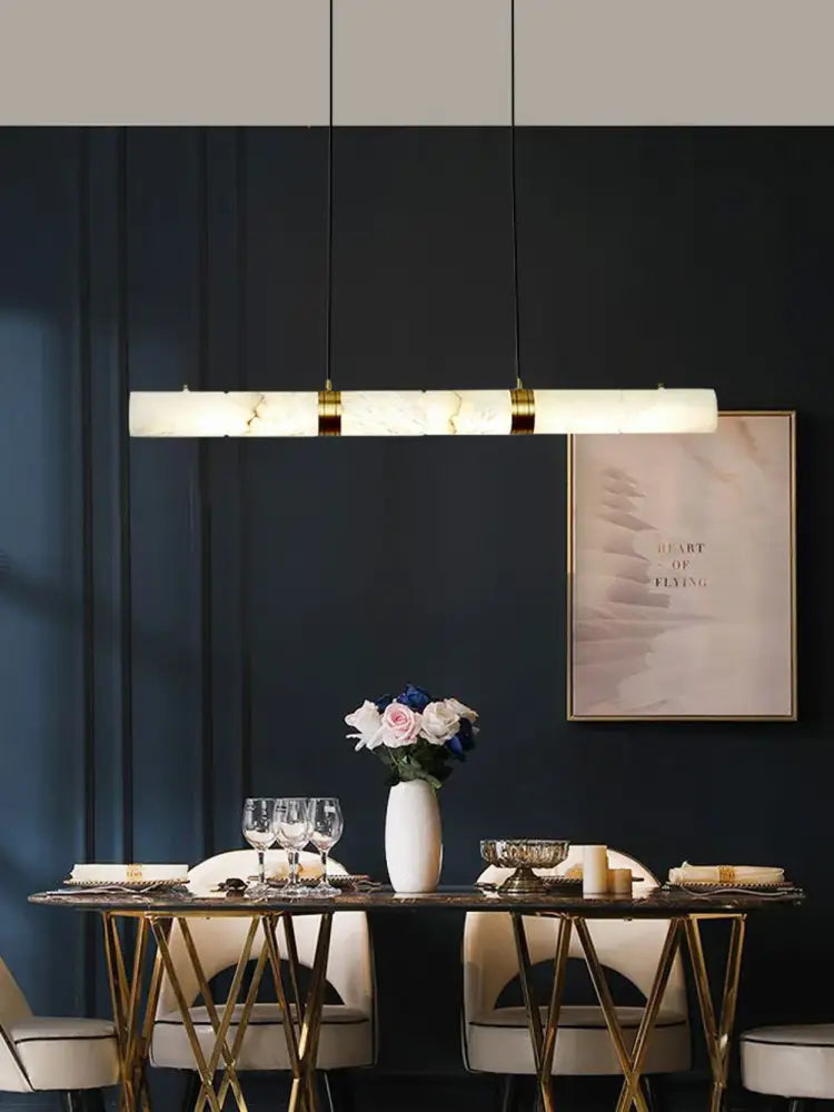 DecorBites™ LED Marble Hanging Lamps - White Alabaster