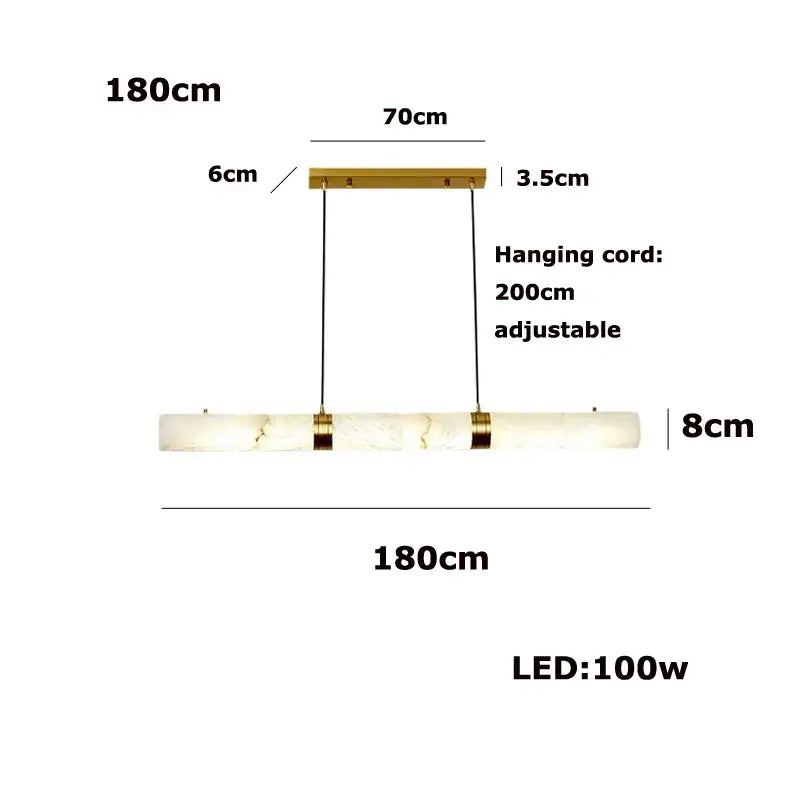 DecorBites™ LED Marble Hanging Lamps - White Alabaster