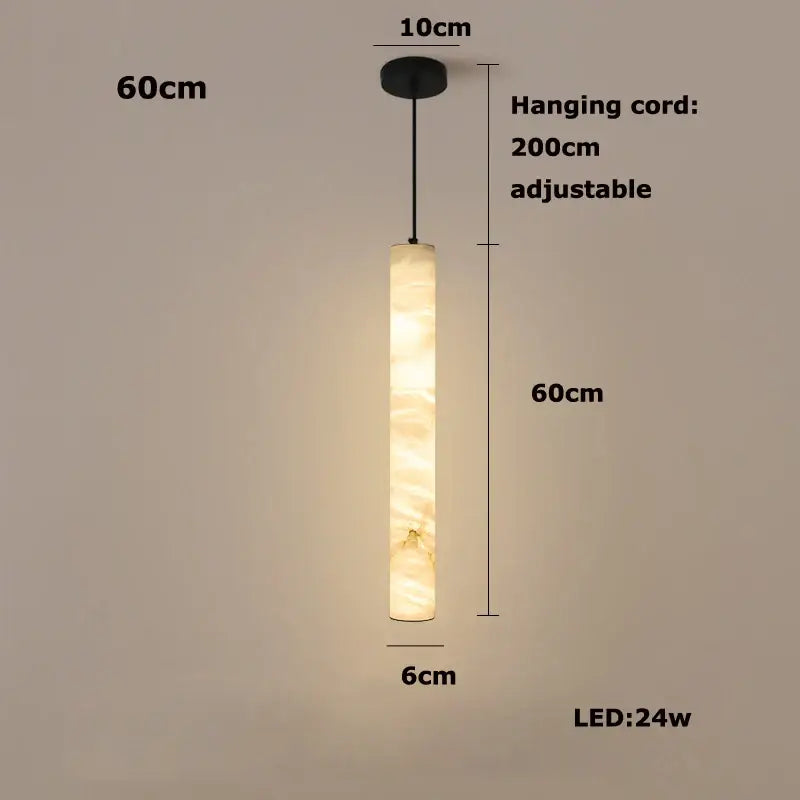 DecorBites™ LED Marble Hanging Lamps - White Alabaster