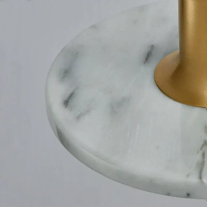 Modern gold led marble pendant lights black & white dining room