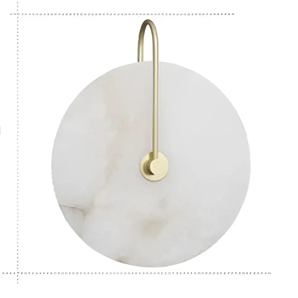 Minimalist brass & black led marble wall sconce bedroom light