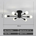Modern starburst led metal chandeliers living room ceiling light
