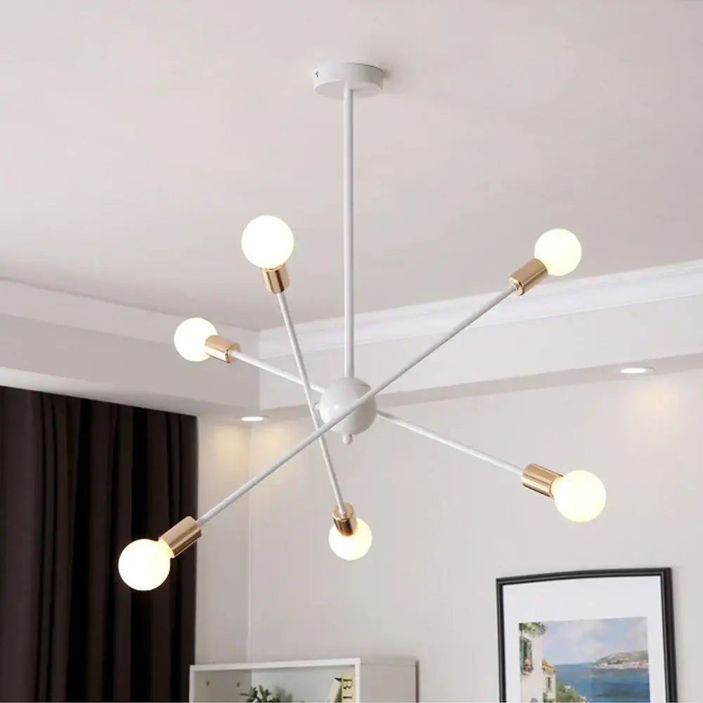 Modern starburst led metal chandeliers living room ceiling light