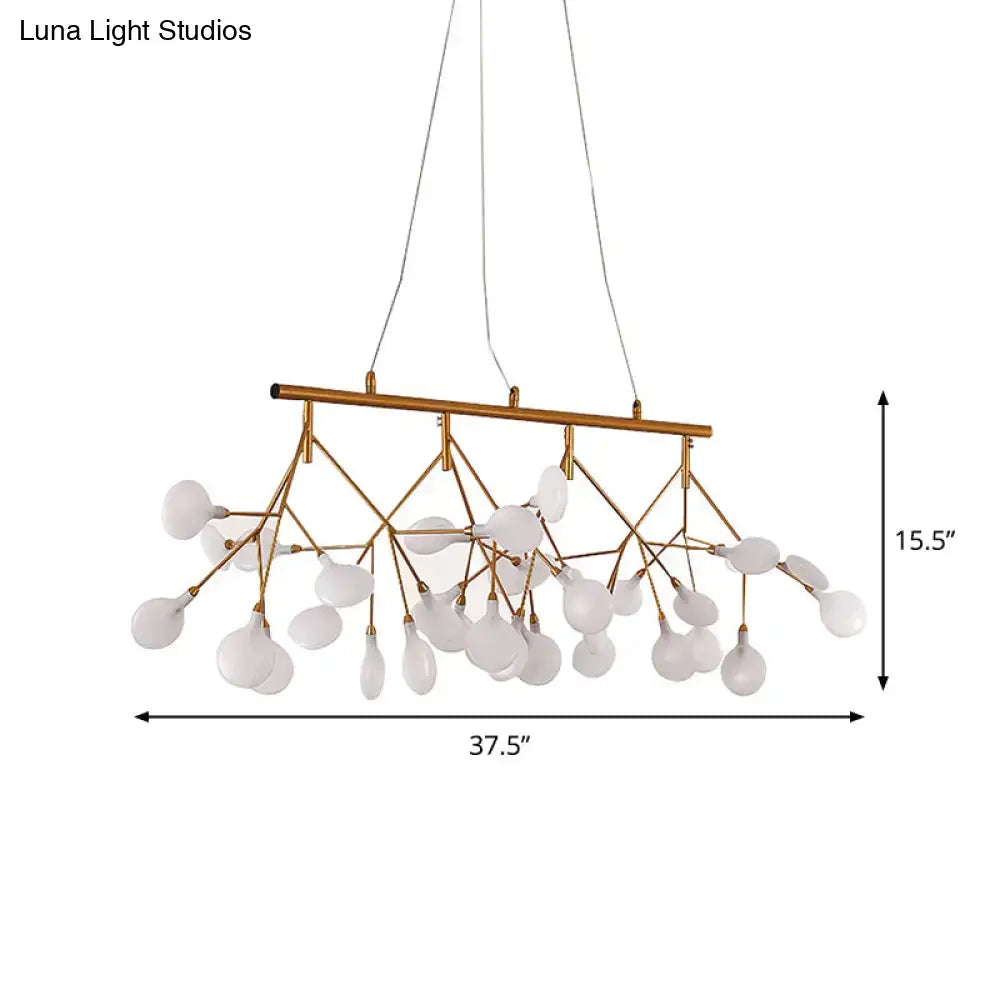 DecorBites™ LED Metallic Gold Tree Branch Pendant Light for Minimalist Dining Room Ceiling