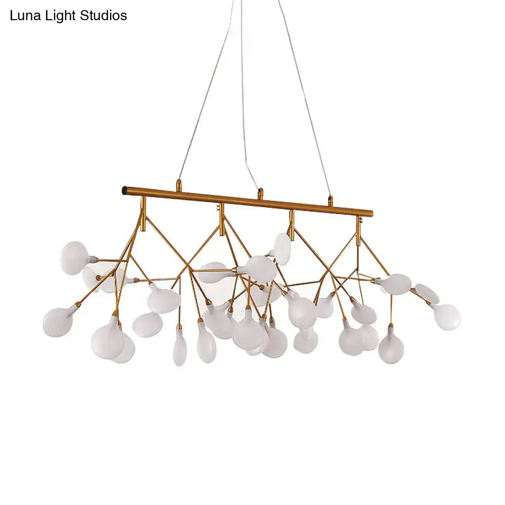 DecorBites™ LED Metallic Gold Tree Branch Pendant Light for Minimalist Dining Room Ceiling