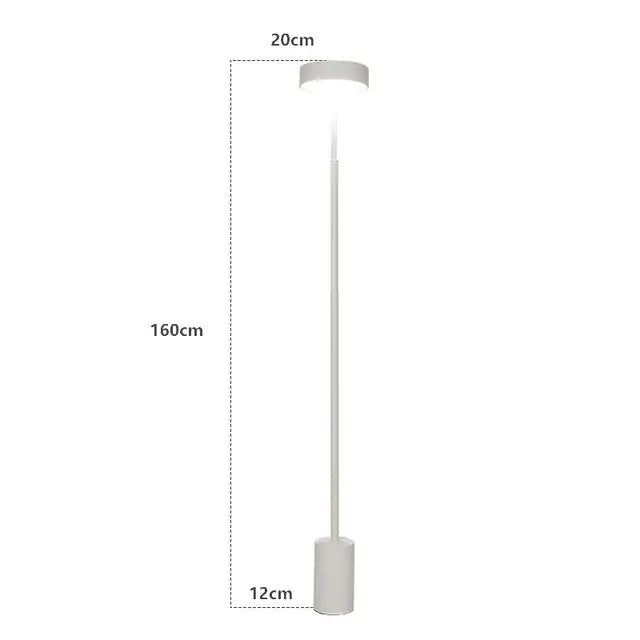 Modern gray led minimalist floor lamp for living room