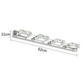Modern chrome crystal led mirror light bathroom wall lamp