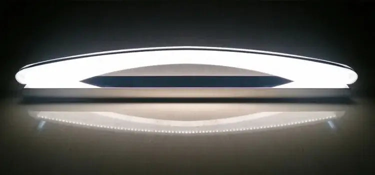 Modern curved white led mirror light fixture bathroom sconce