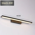 Modern black rectangular led mirror light wall lamp bathroom fixture